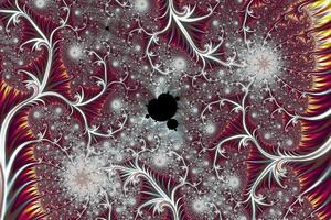 hermoso zoom en el infinito conjunto matemático mandelbrot fractal. foto