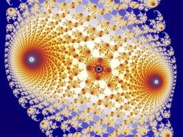 hermoso zoom en el infinito conjunto matemático mandelbrot fractal. foto