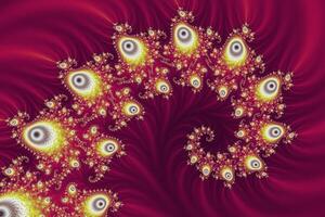 hermoso zoom en el infinito conjunto matemático mandelbrot fractal. foto