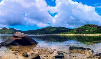 Stunning high resolution beach panorama taken on the paradise is photo