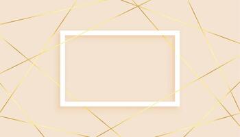 elegant golden lines low poly abstract background vector