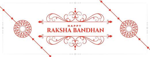 happy raksha bandhan traditional indian festival banner vector