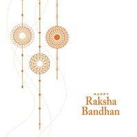 elegant raksha bandhan festival background with rakhi vector