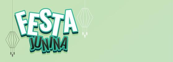 festa junina festival banner with text space vector