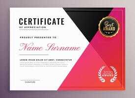 elegant geometric multipurpose certificate template design vector