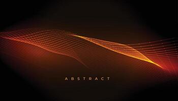 abstract glowing wavy lines flowing background design vector