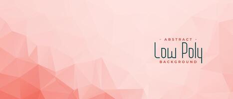 elegant pink low poly banner with text space vector