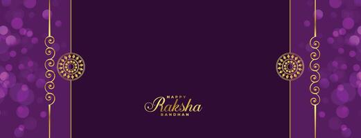 raksha bandhan indian festival purple banner design vector