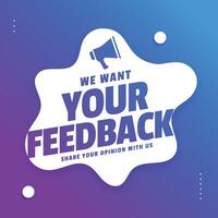 want your feedback survey background vector