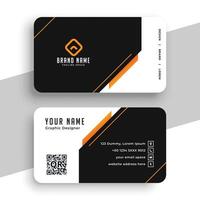 Black and yellow corporate business card template vector