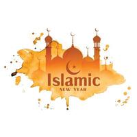 resumen islámico nuevo año festival tarjeta diseño antecedentes vector