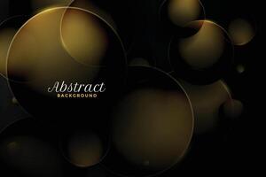 abstract 3d style circular golden background design vector