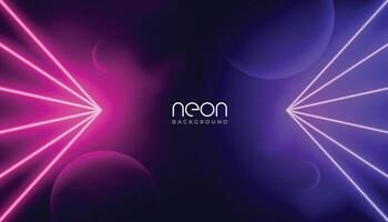 neon light lines with pointed end geometric background vector