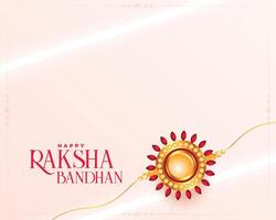 happy raksha bandhan celebration banner with rakhi in minimal style vector