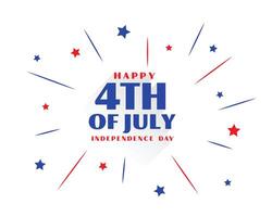 happy 4th of july with pop confetti effect on white background vector