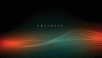 abstract shiny wave lines background with light effect vector