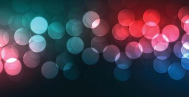 colorful vibrant bokeh banner with light effect vector