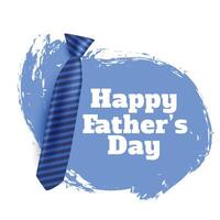 happy fathers day background with realistic tie vector