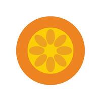 Orange fruit flat icon on the white background for web and mobile design. resources graphic icon element design. Vector illustration with a food theme