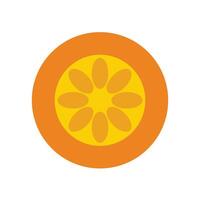 Orange fruit flat icon on the white background for web and mobile design. resources graphic icon element design. Vector illustration with a food theme