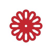 Flower vector icon. Floral design element. Red and white. resources graphic icon element design. Vector illustration with a floral theme