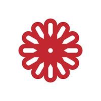 Flower vector icon. Floral design element. Red and white. resources graphic icon element design. Vector illustration with a floral theme