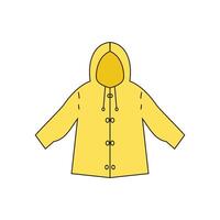 Yellow raincoat icon. Flat color design. Vector Illustration. resources graphic icon element design. Vector illustration with a fashion theme when it rains