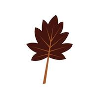 Autumn leaf flat icon on white background for web and mobile design. resources graphic element design. Vector illustration with themes and nature