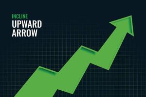 business incline growth upward arrow trend background design vector