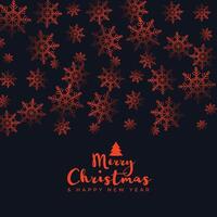 merry christmas background with snowflakes pattern decoration vector