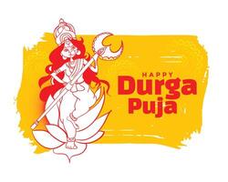 durga pooja festival card wishes background vector