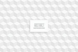 3d cube style white pattern background design vector