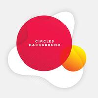 abstract red circle background with papercut curve shape vector