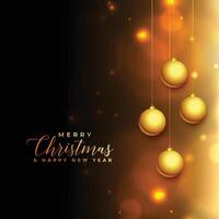 lovely christmas black and golden glowing background design vector