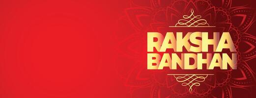 happy raksha bandhan red wide banner with text space vector