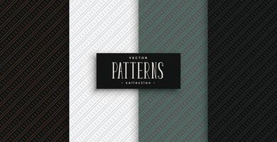 diagonal lines geometric pattern set in professional colors vector