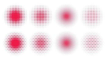 Abstract grunge halftone pink circles background design vector