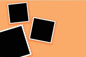 photo frames set on pastel color background vector