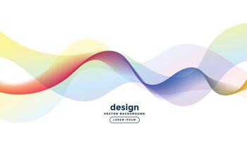 abstract colorful wave curve lines background design vector