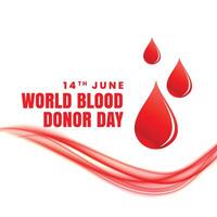 14th june world blood donor day concept poster vector