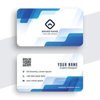 abstract blue and white business card design template vector
