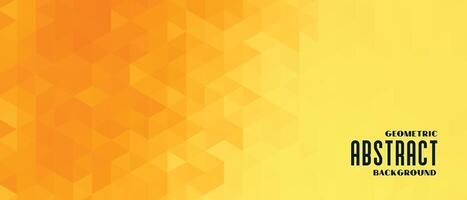 abstract yellow geometric pattern banner design vector