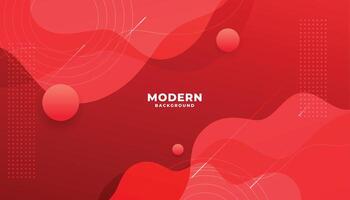 modern fluid red gradient banner with curve shapes vector