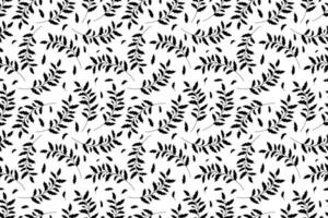 Leaves Black-White Background vector