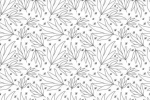 Leaves Black-White Background vector