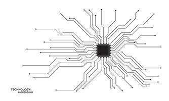 circuito tablero. tecnología antecedentes. central computadora procesadores UPC concepto. vector