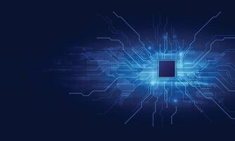 futurista chipset procesador circuito tablero digital transformación azul resumen tecnología antecedentes. innovador tecnología bloquear cadena artificial inteligencia nube informática concepto. vector ilustración