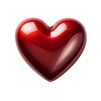 AI generated Red Heart Balloon Isolated on Transparent Background. Generative Ai png