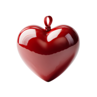 AI generated Red Heart Balloon Isolated on Transparent Background. Generative Ai png