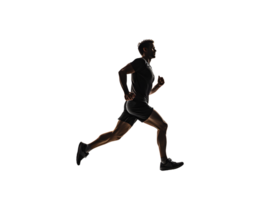 AI generated Fit Young Man Running Isolated on Transparent Background. Generative Ai png